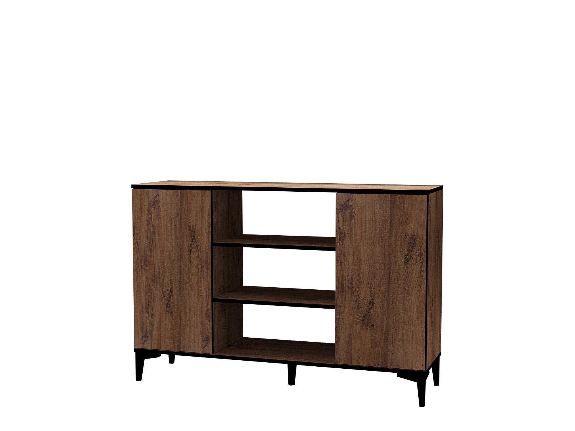 Aparador – 140cm x 90cm x 40cm – Pinheiro Atlântico e Preto – Aglomerado