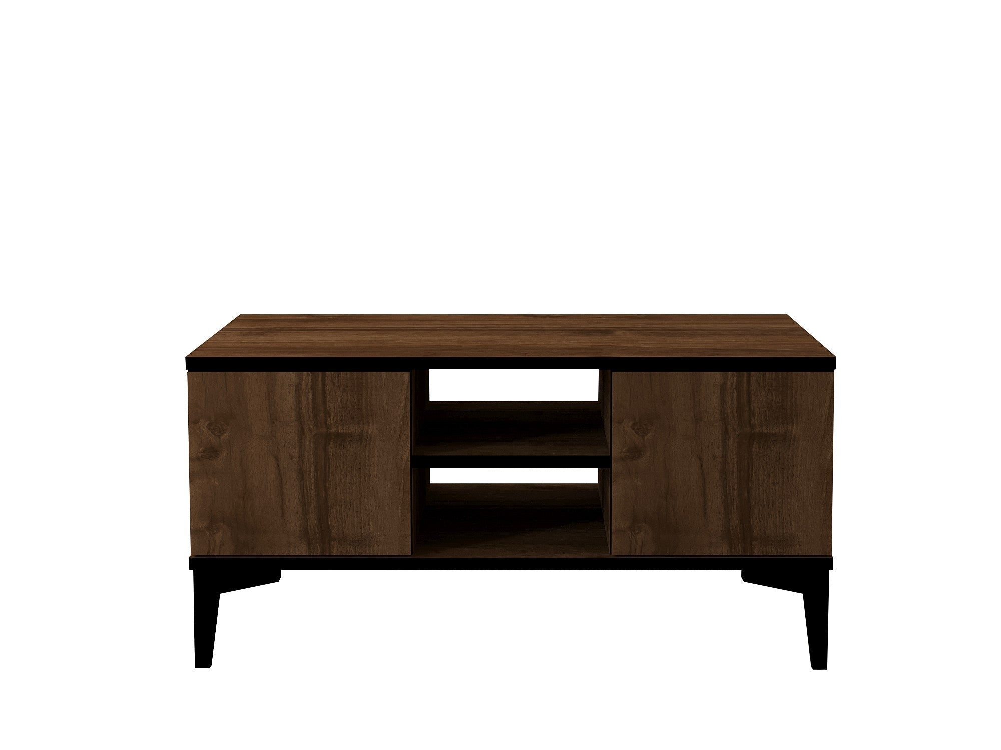 Mesa de Centro – 90 cm x 45 cm x 60 cm – Nogueira e Preto – Painel de partículas