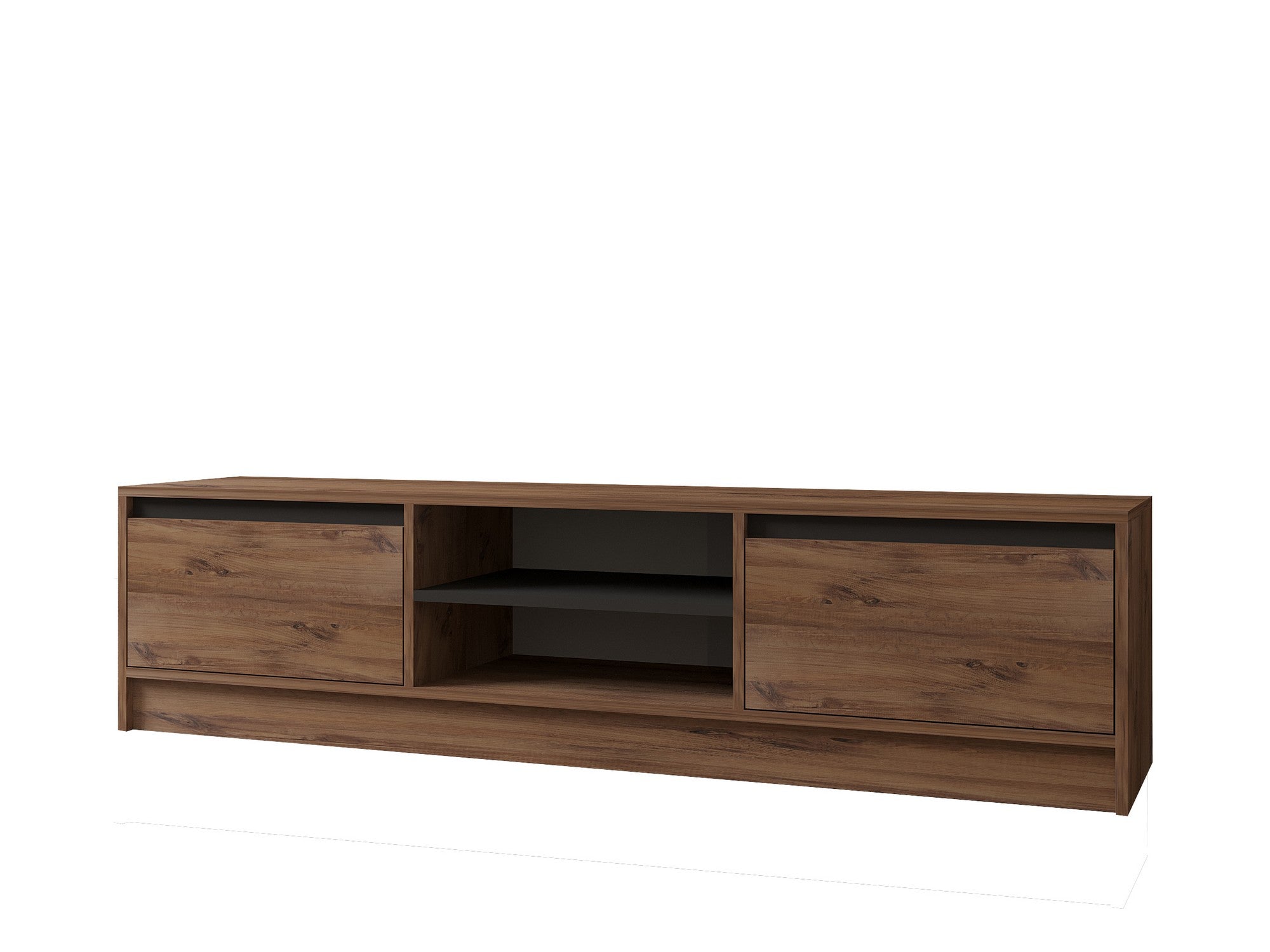 Móvel de TV – 180cm x 45cm x 40cm – Pinho Atlântico e Antracite – Painel de partículas revestido a melamina