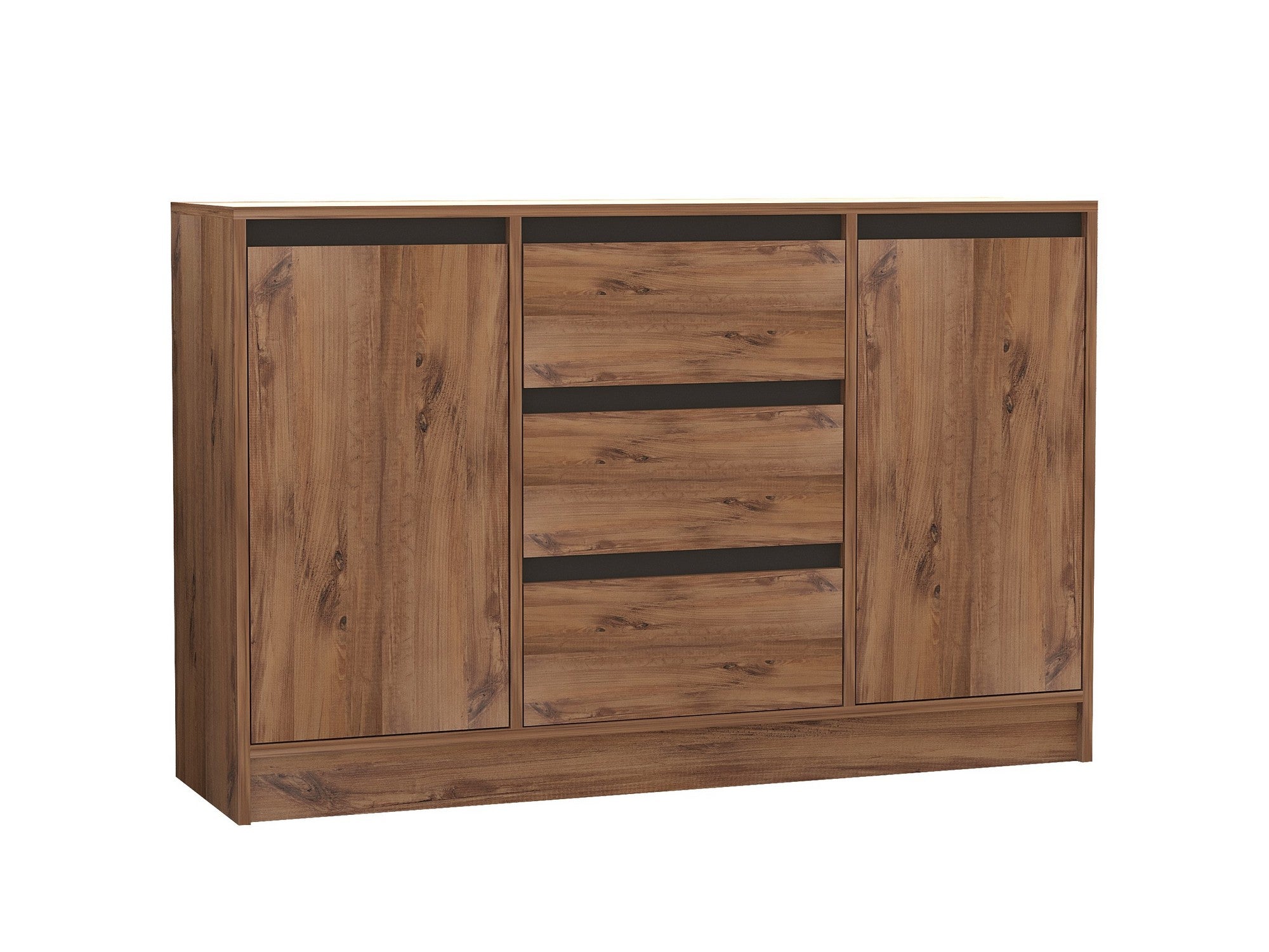 Aparador – 140 cm x 90 cm x 40 cm – Pinho Atlântico e Antracite – Painel de Partículas