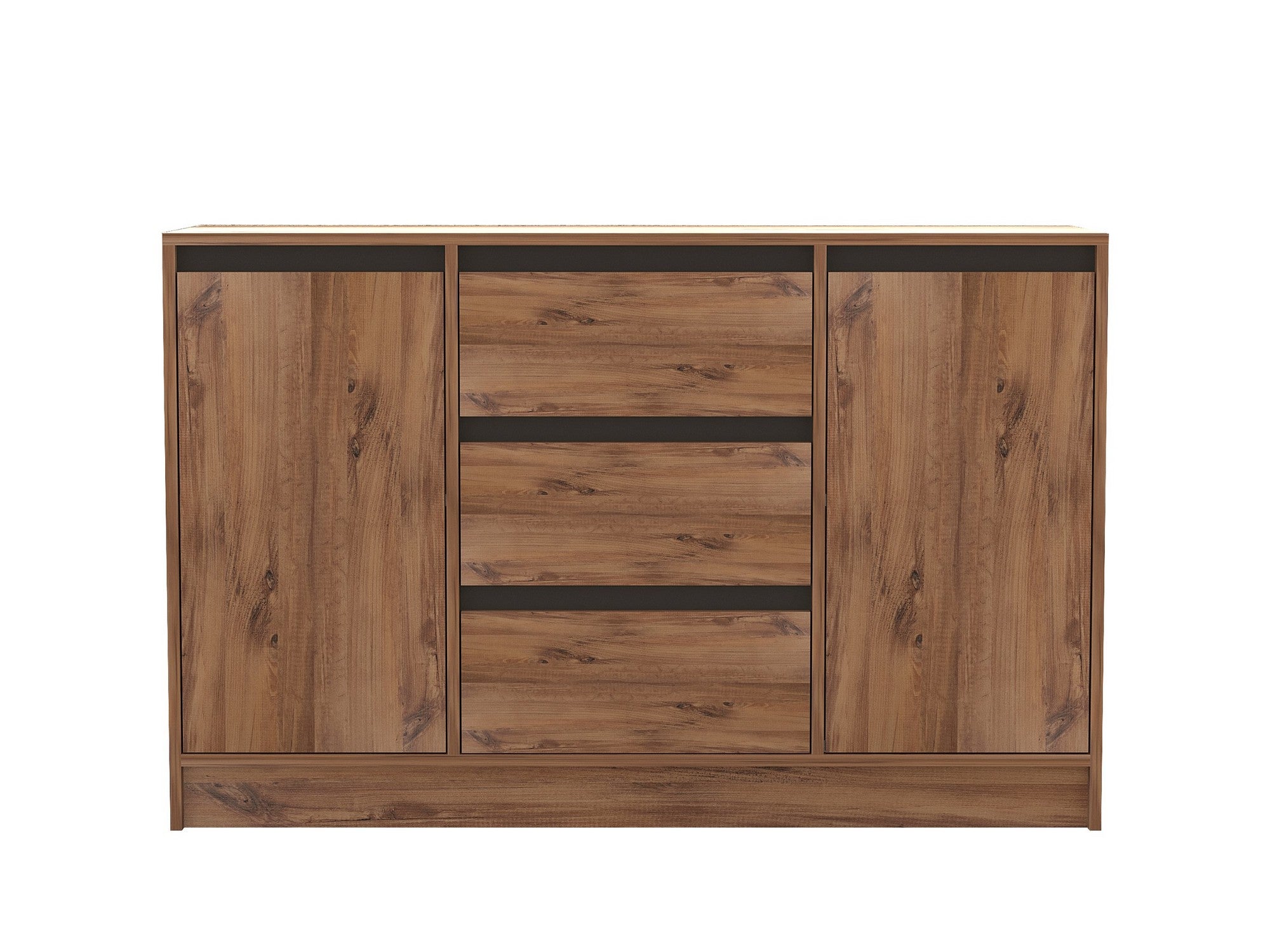 Aparador – 140 cm x 90 cm x 40 cm – Pinho Atlântico e Antracite – Painel de Partículas