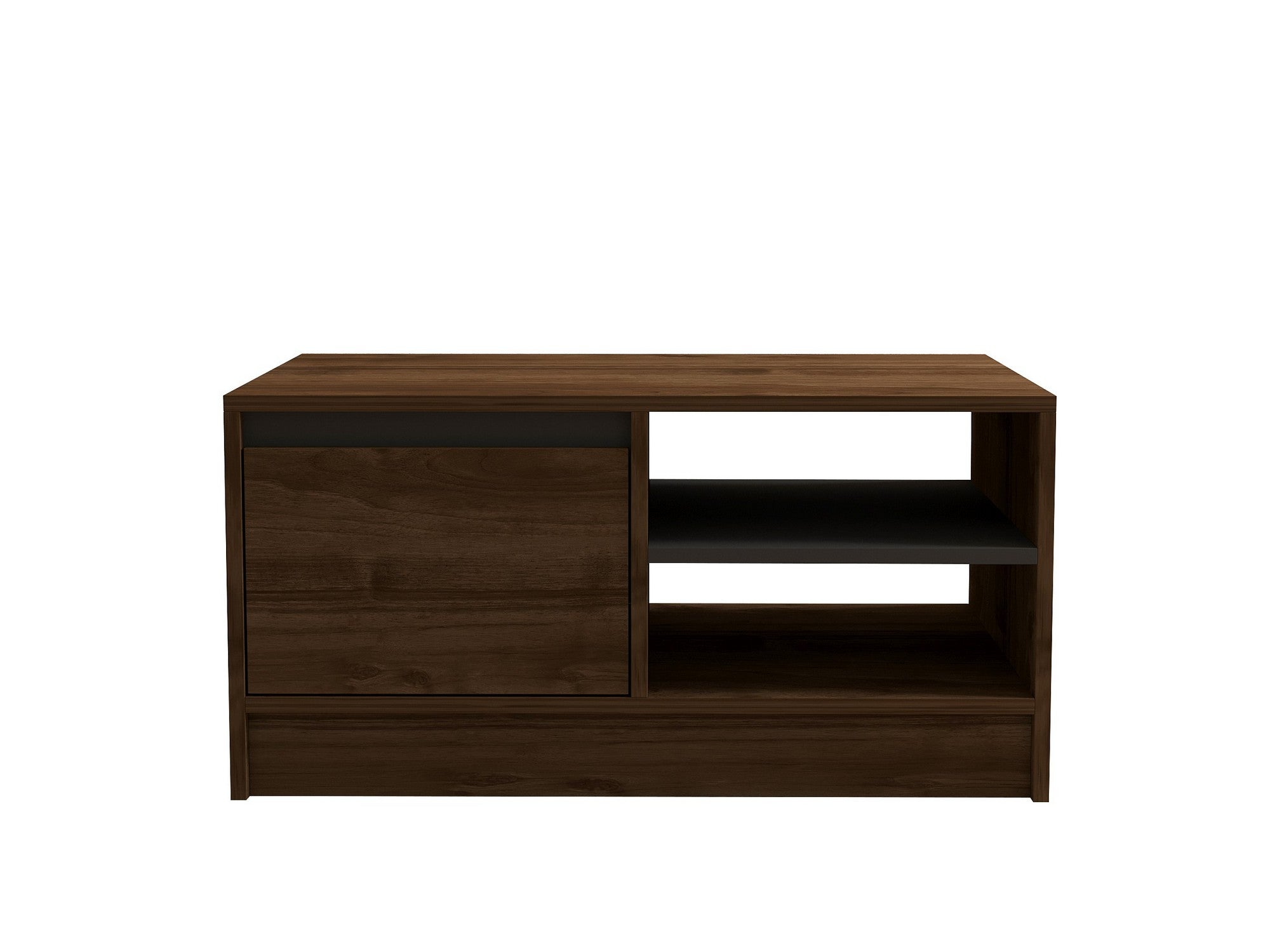 Mesa de Centro – 90cm x 45cm x 60cm – Nogueira e Antracite – Painel de Partículas