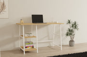 Secretária de Estudo – 120 cm x 74 cm x 51 cm – Safira e Branca – MDF