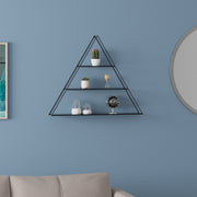 Prateleira de parede – 60 cm x 9 cm x 70 cm – Preto – Metal