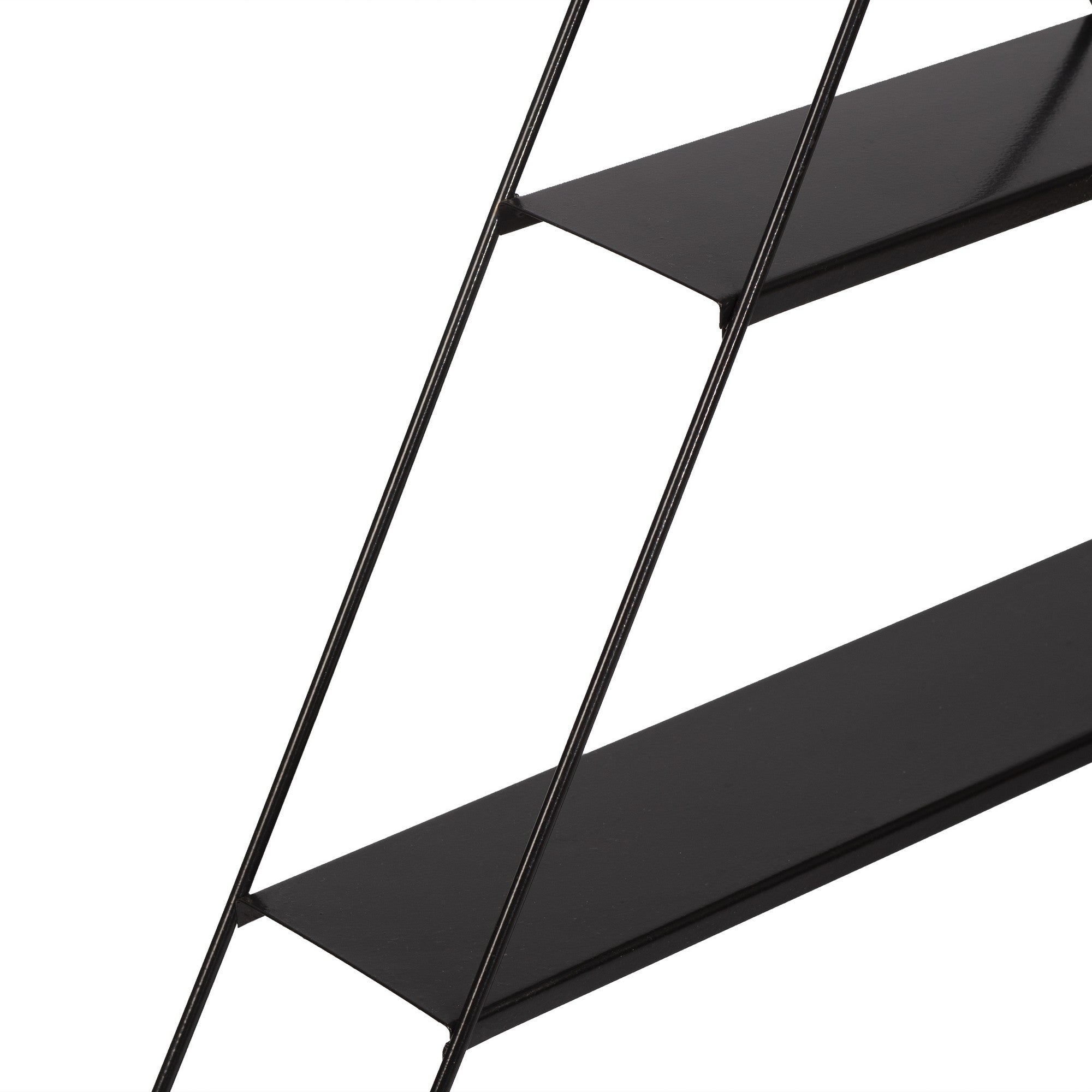 Prateleira de parede – 60 cm x 9 cm x 70 cm – Preto – Metal