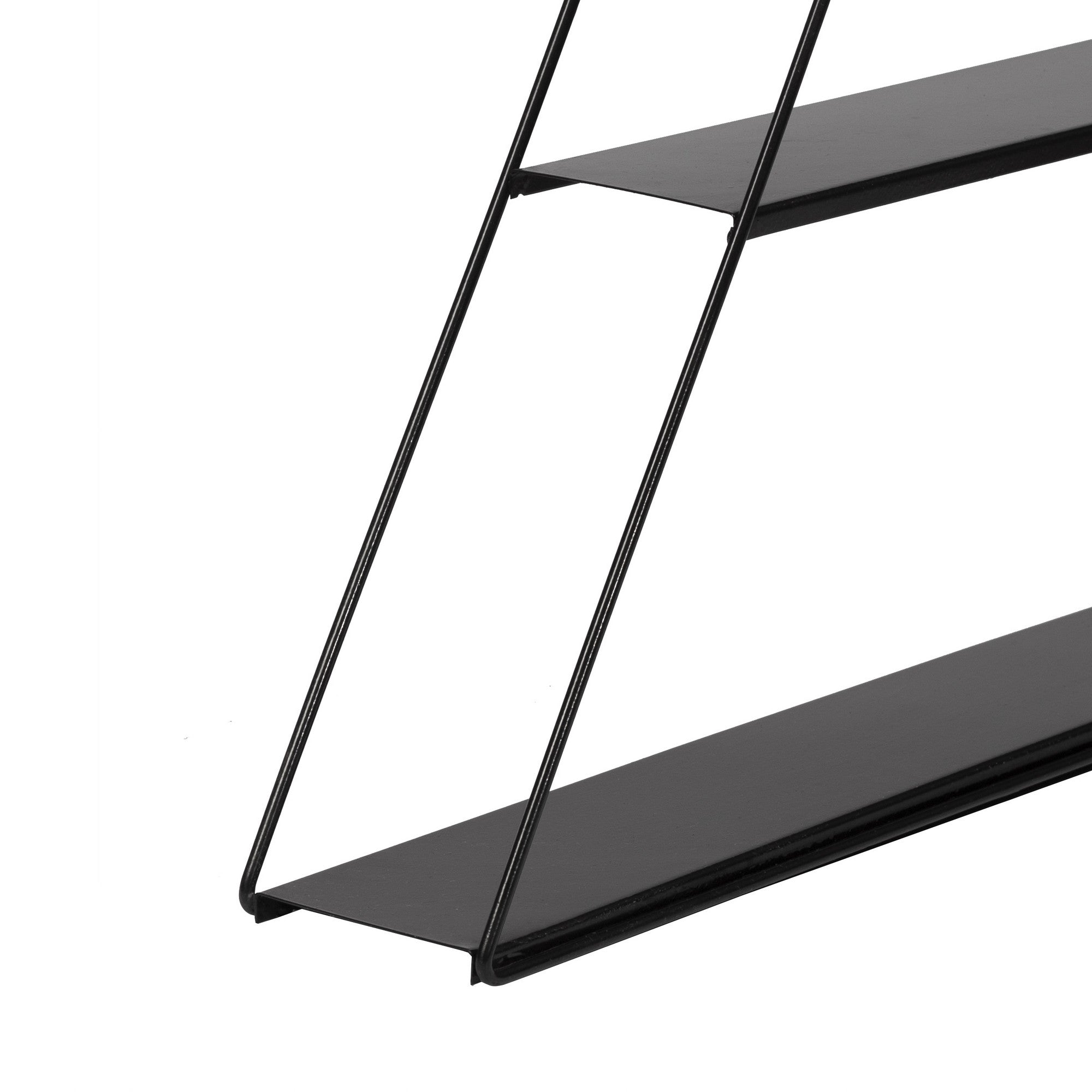 Prateleira de parede – 60 cm x 9 cm x 70 cm – Preto – Metal