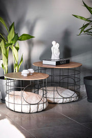 Mesa de Centro – 54cm x 54cm x 41cm – Preto – Madeira Aglomerada