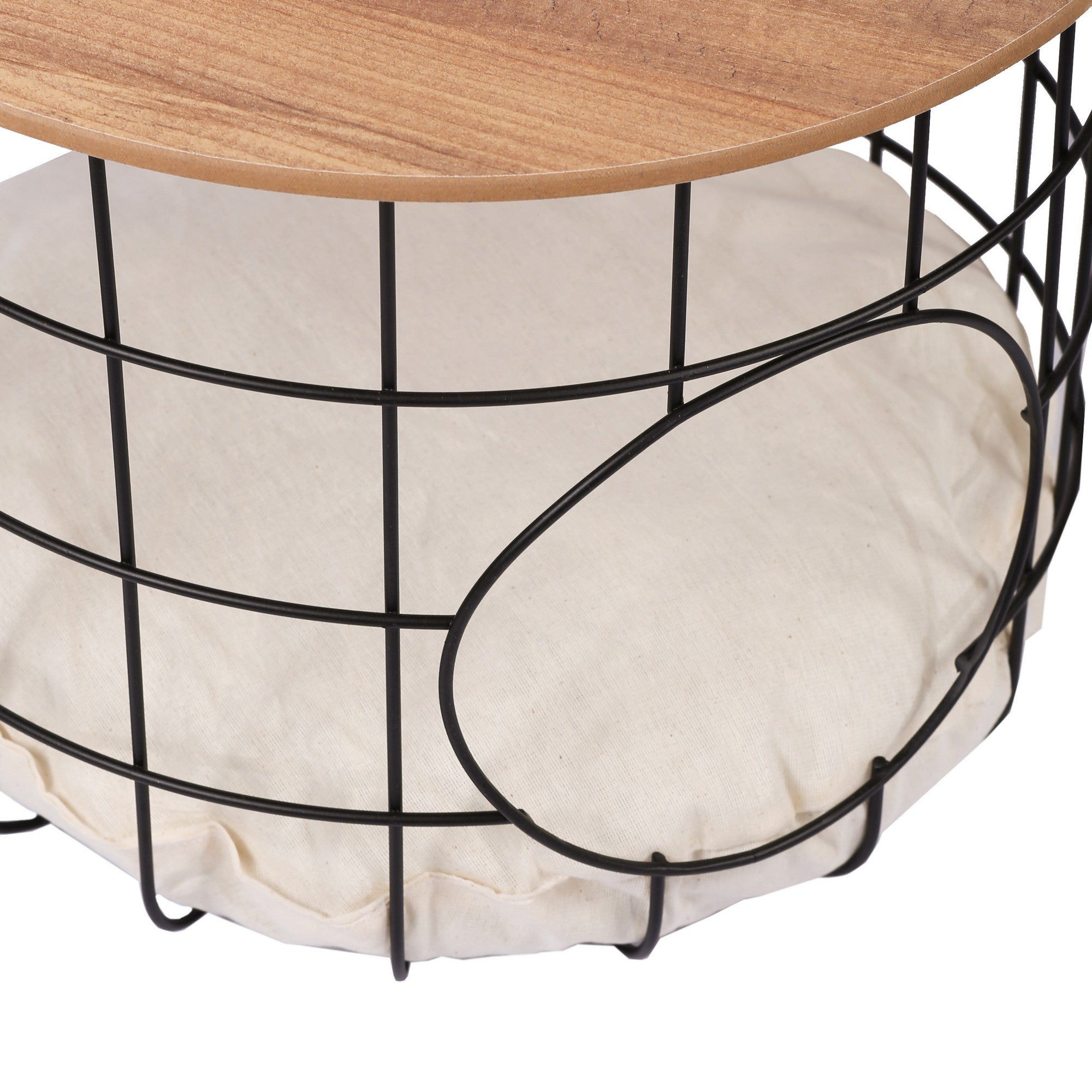 Mesa de Centro – 54cm x 54cm x 41cm – Preto – Madeira Aglomerada