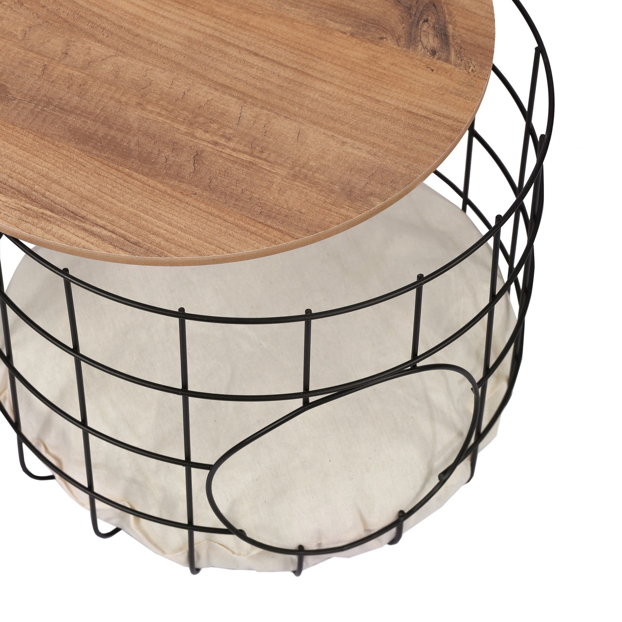 Mesa de Centro – 54cm x 54cm x 41cm – Preto – Madeira Aglomerada