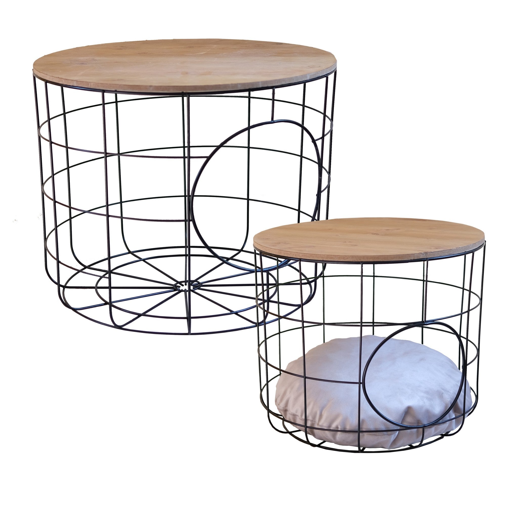 Mesa de Centro – 54cm x 54cm x 41cm – Preto – Madeira Aglomerada