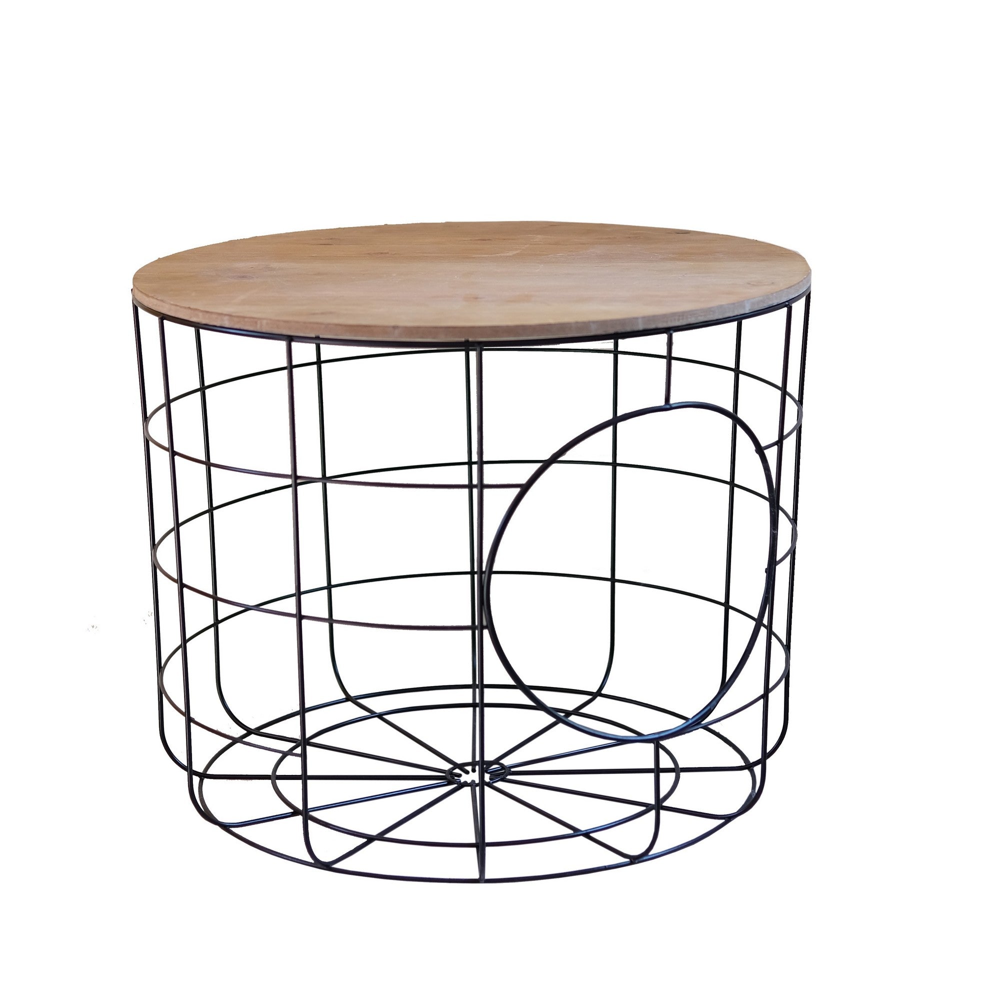 Mesa de Centro – 54cm x 54cm x 41cm – Preto – Madeira Aglomerada