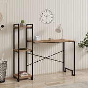 Secretária de Estudo – 45 cm x 120 cm x 108 cm – Preto e Pinho Atlântico – Melamina e Metal