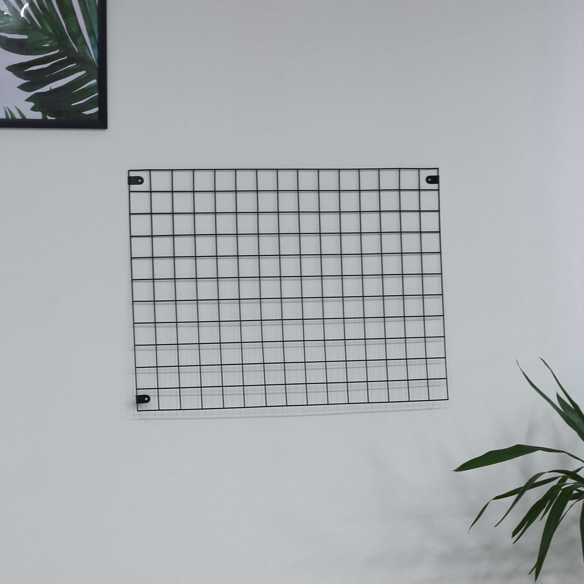 Prateleira de parede em metal – 42,5 cm x 38 cm x 9,3 cm – preto