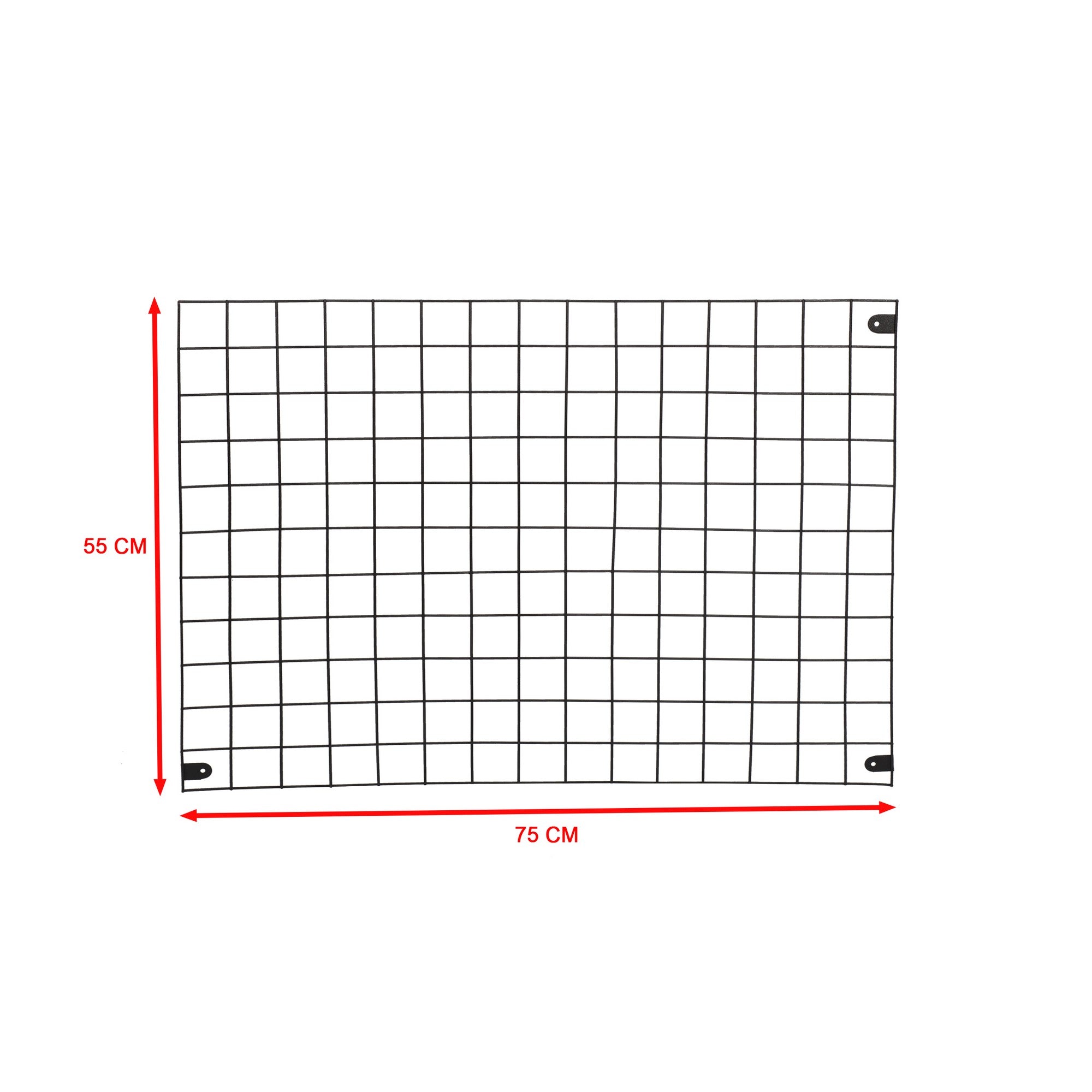 Prateleira de parede em metal – 42,5 cm x 38 cm x 9,3 cm – preto