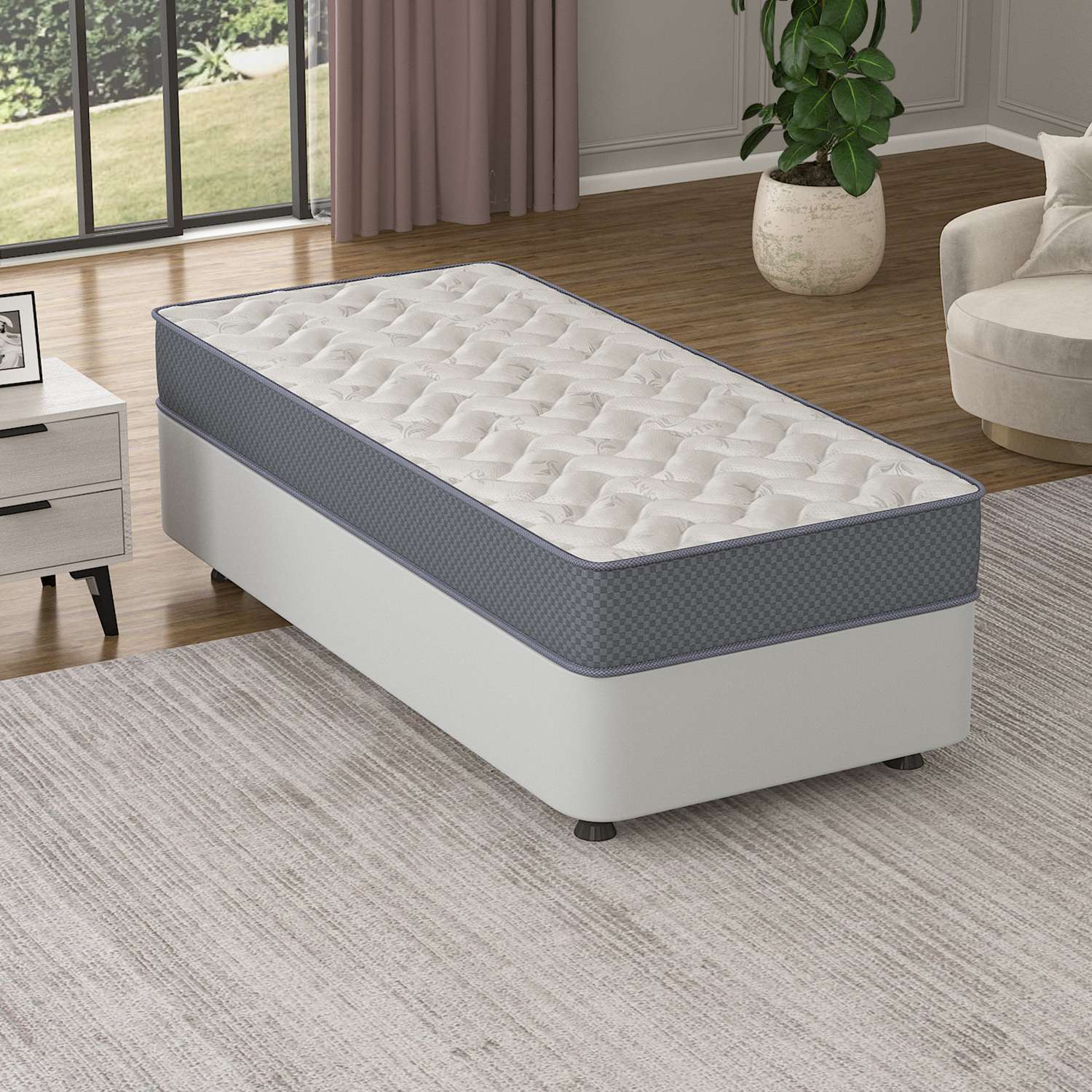Colchão – 90x190cm – Branco – 100% esponja