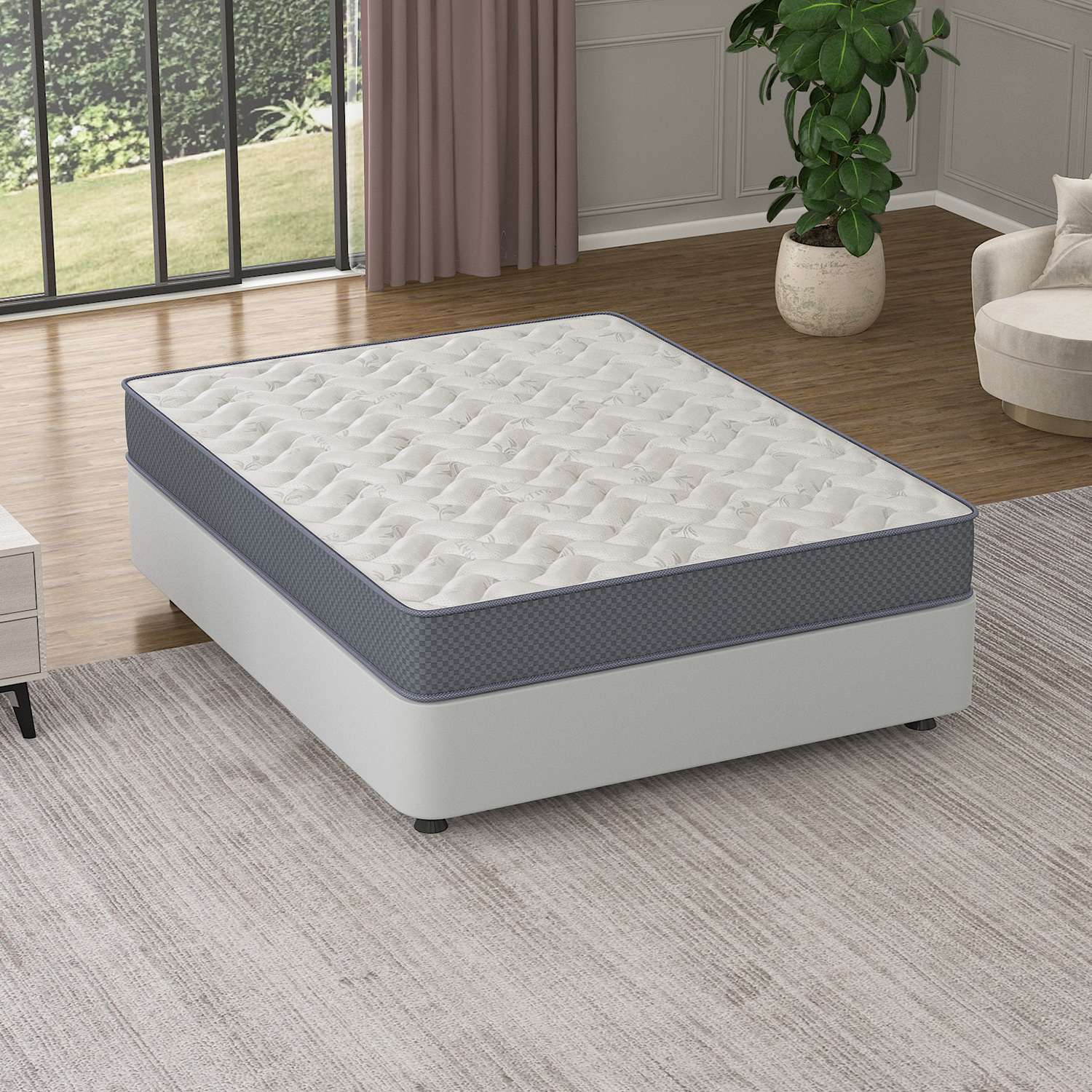 Colchão de esponja – 140 cm x 190 cm – Branco
