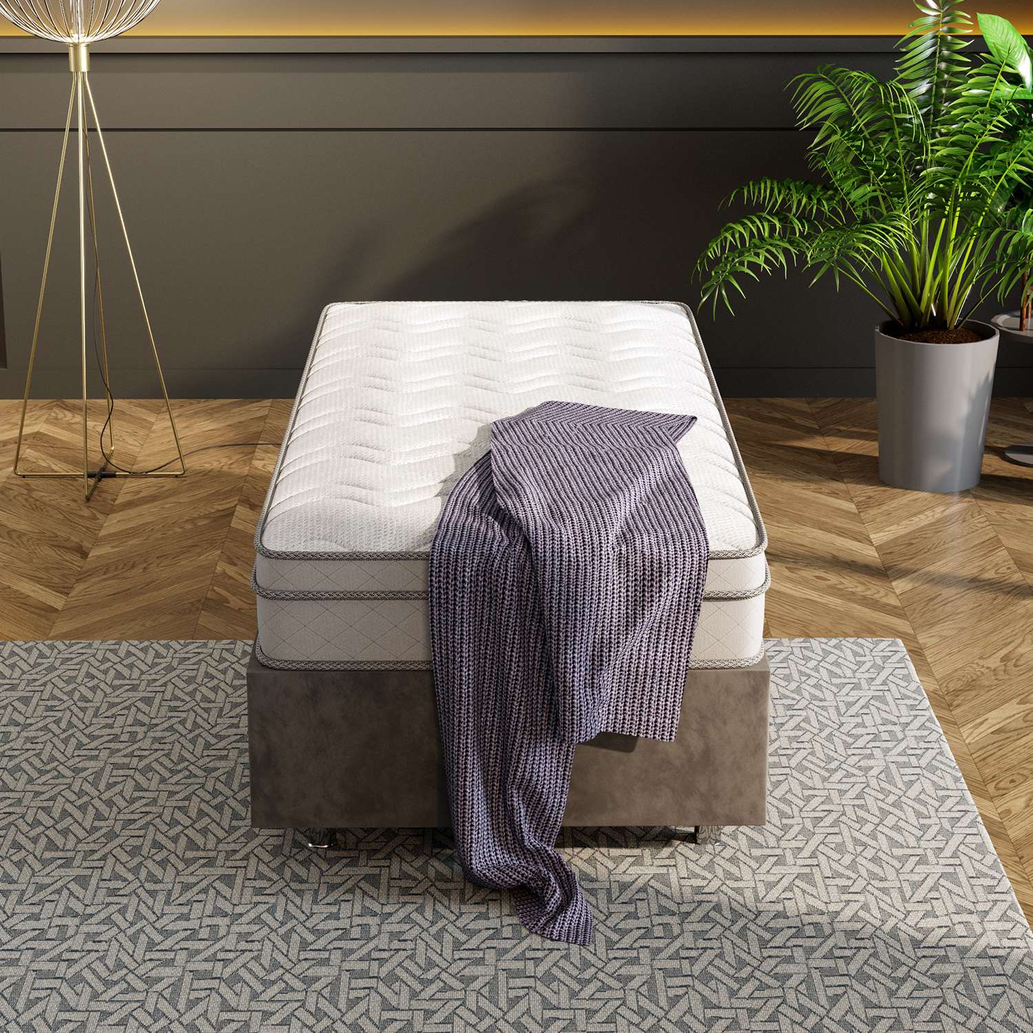 Colchão – 90x200 cm – Branco – 100% material esponjoso