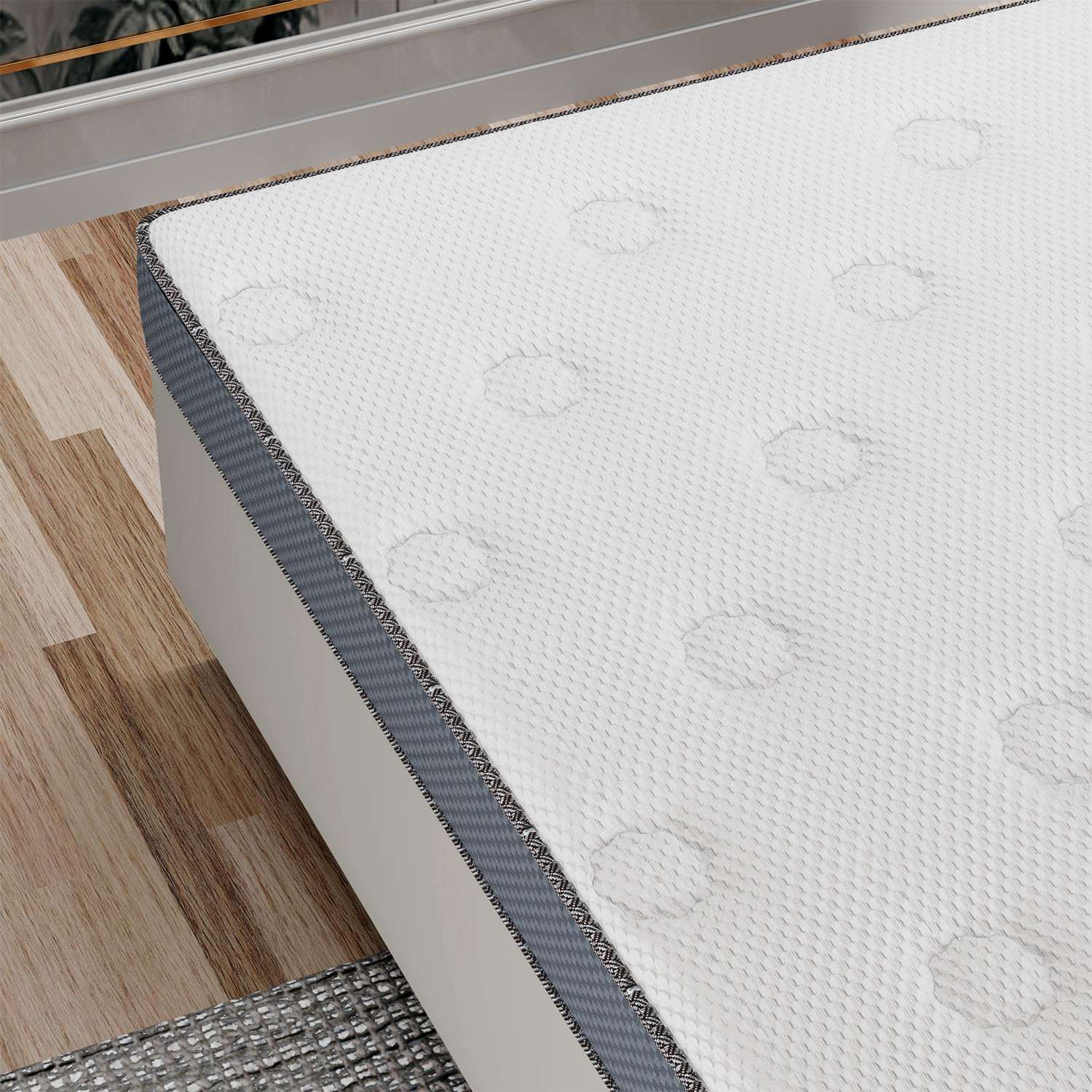 Colchão de Espuma – 90 cm x 200 cm – Branco