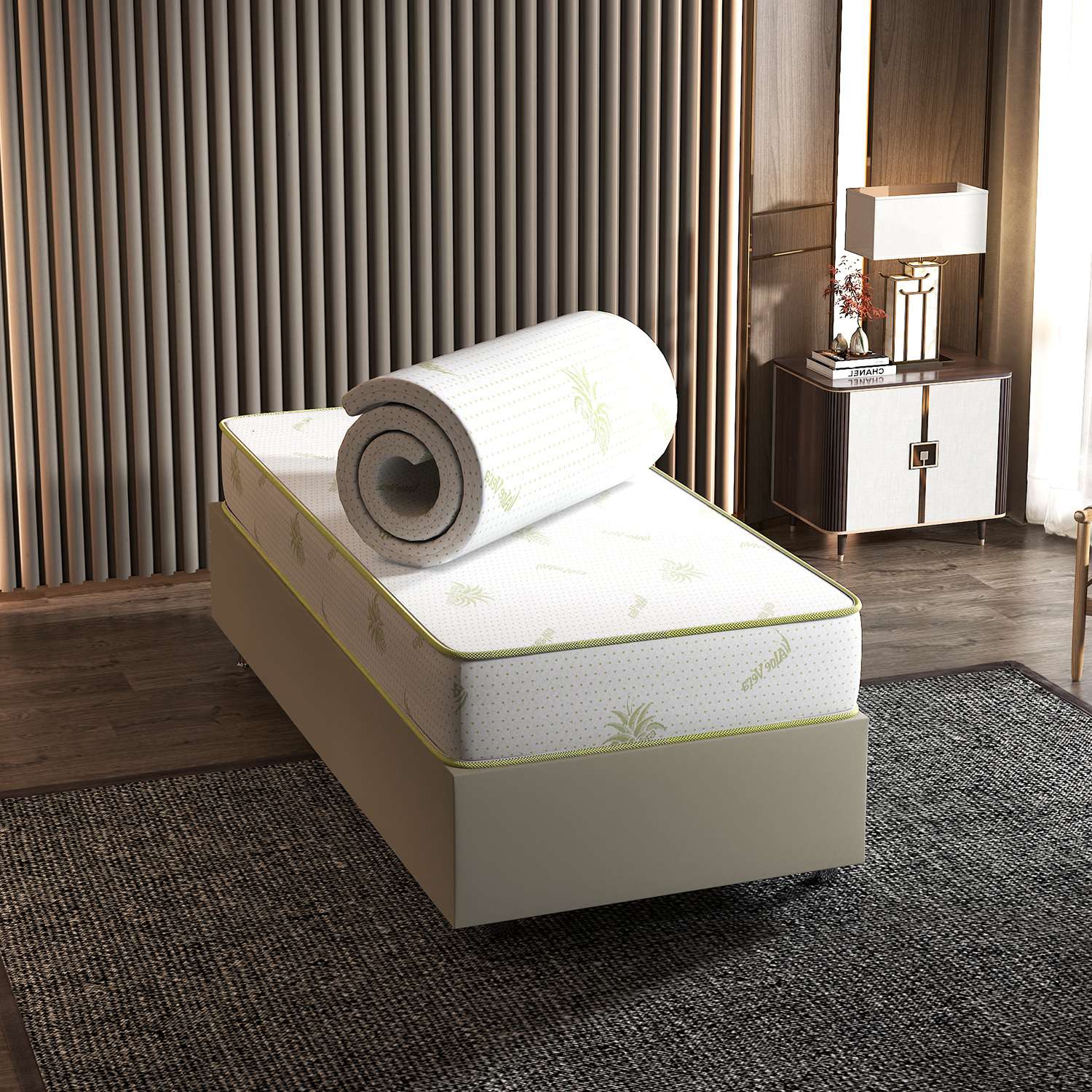 Colchão de Espuma – 100 cm x 190 cm x 6 cm – Branco – 100% Espuma