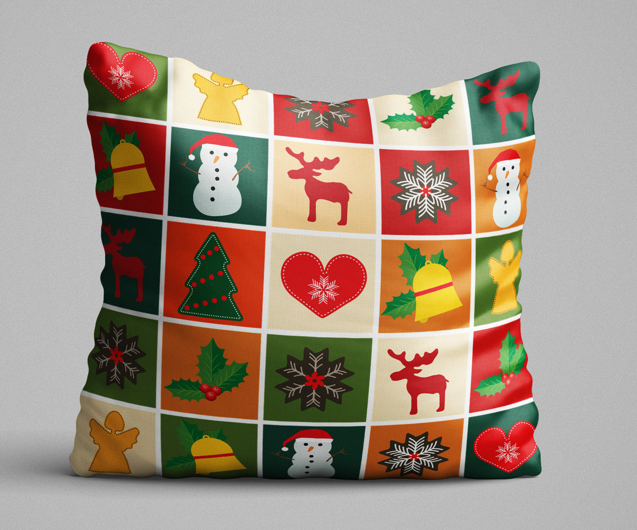 Almofada – 43 x 43 cm – Multicolorido – Algodão e Poliéster