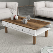 Mesa de Centro – 180cm x 35.6cm x 60cm – Branco – Painel de partículas