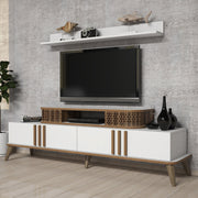Móvel de TV moderno – 168 cm – branco – 100% revestido em melamina