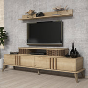 Móvel de TV moderno – 168 cm – Cor carvalho – Material melamina