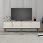 Móvel de TV – 180 cm x 53 cm x 35 cm – Creme – Painéis de partículas revestidos a melamina