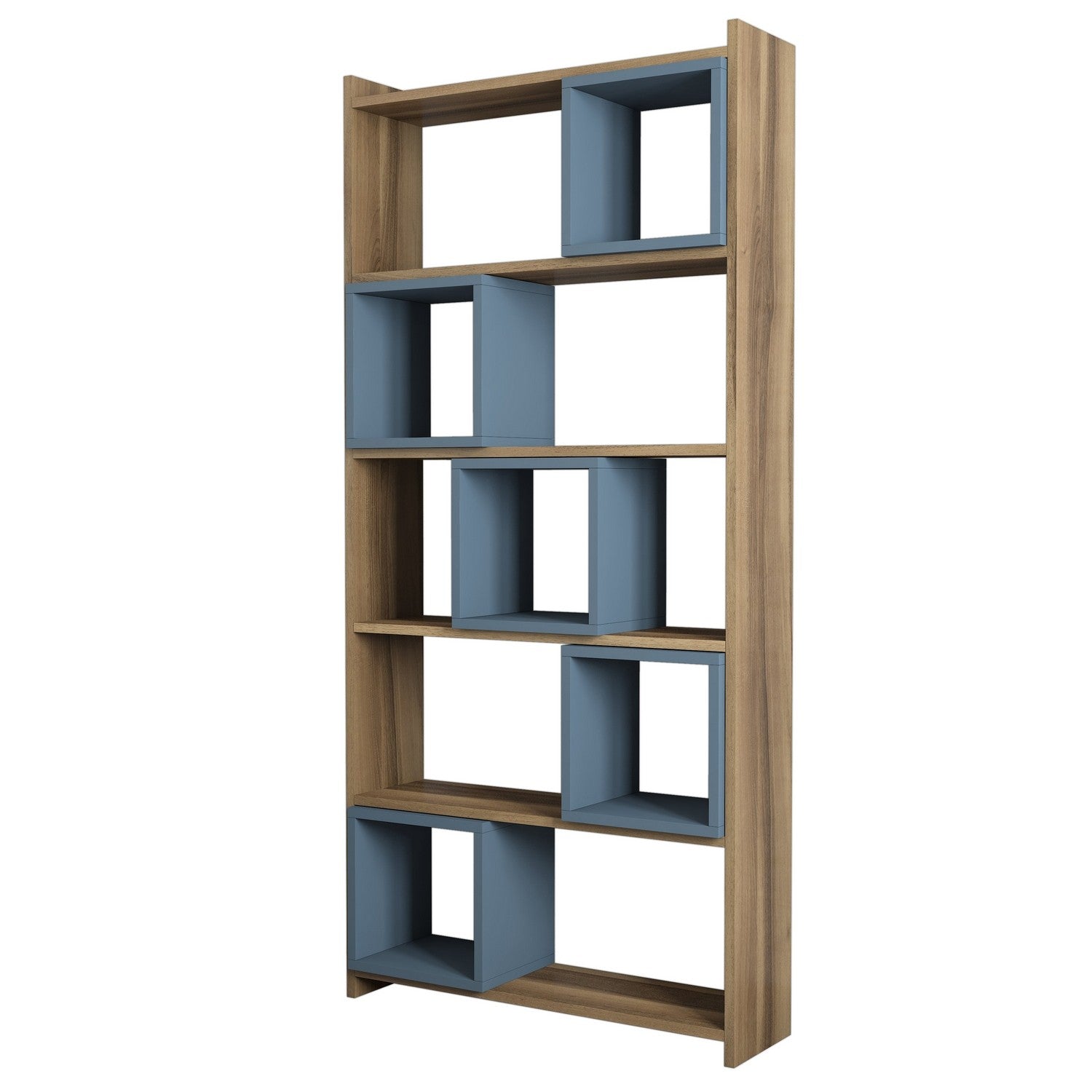 Estante de livros – 80 x 170 x 22 cm – Nogueira e Calcedônia – Melamina