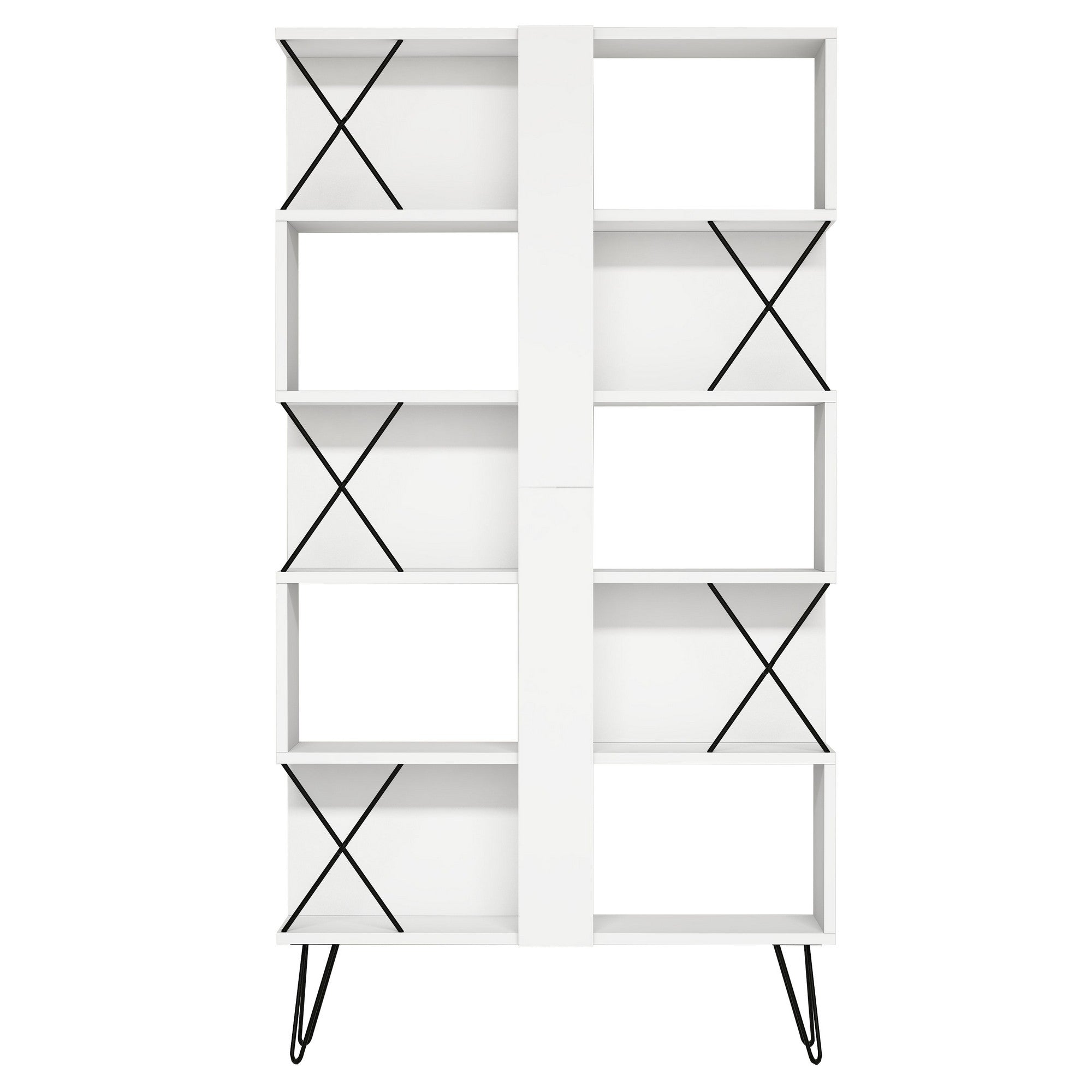 Estante moderna – 90 x 167,3 x 22 cm – Branco – Painel de partículas revestido a melamina