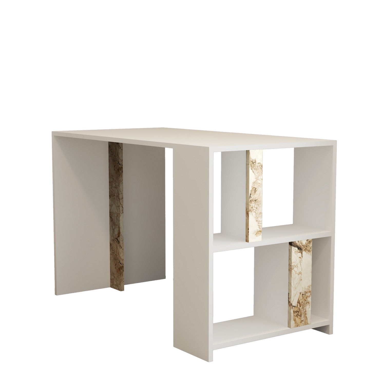 Secretária de Estudo – 120 x 75,4 x 60 cm – Branca – Painel de partículas revestido em melamina