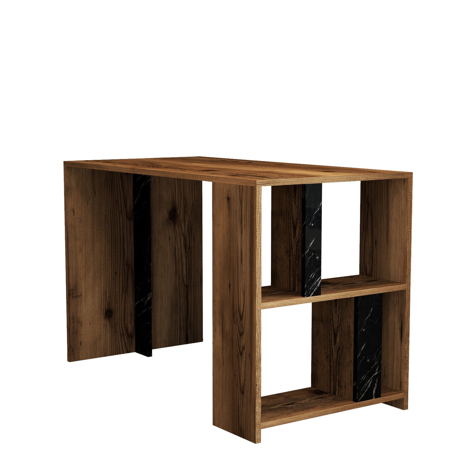 Secretária de Estudo/Escritório – 120 x 60 x 75,4 cm – Nogueira e Preto – Melamina