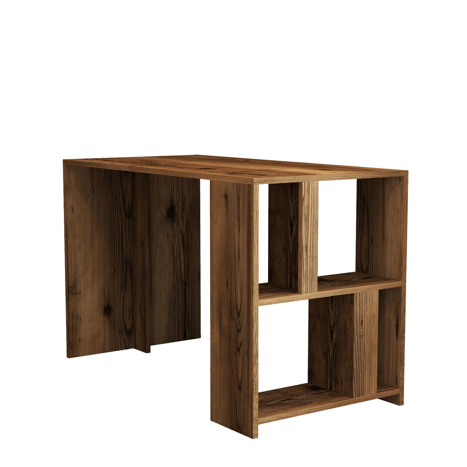Secretária de Estudo Moderna – 120 x 75,4 x 60 cm – Nogueira – Melamina