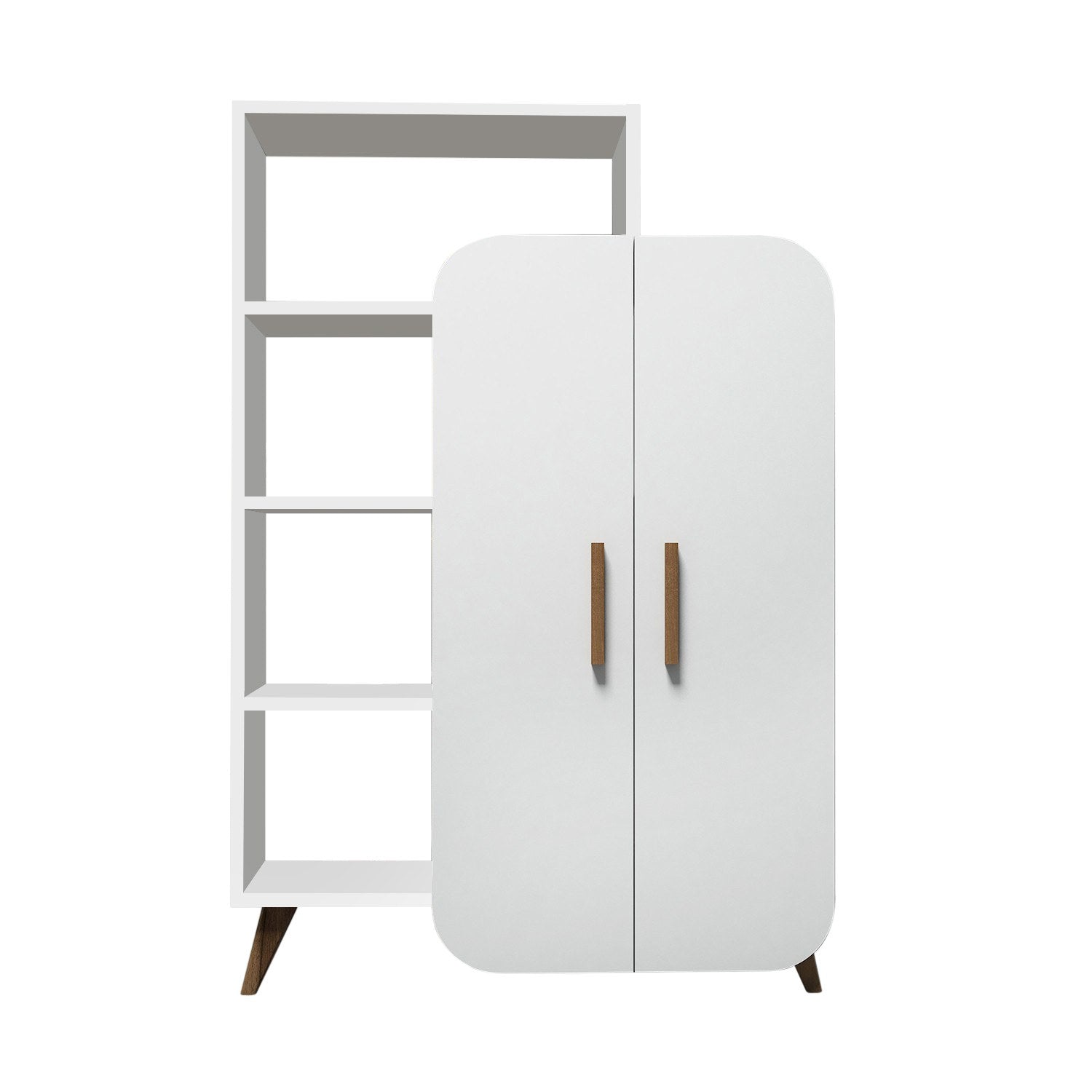 Estante moderna – 90 x 132 x 32 cm – Branca – Painel de partículas revestido a melamina