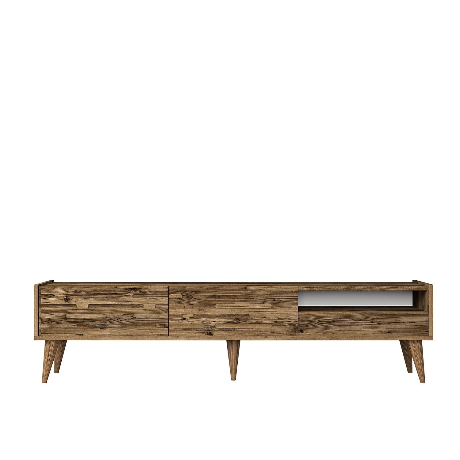 Móvel de TV – 180 cm x 35 cm x 45 cm – Nogueira – Painéis de partículas revestidos a melamina