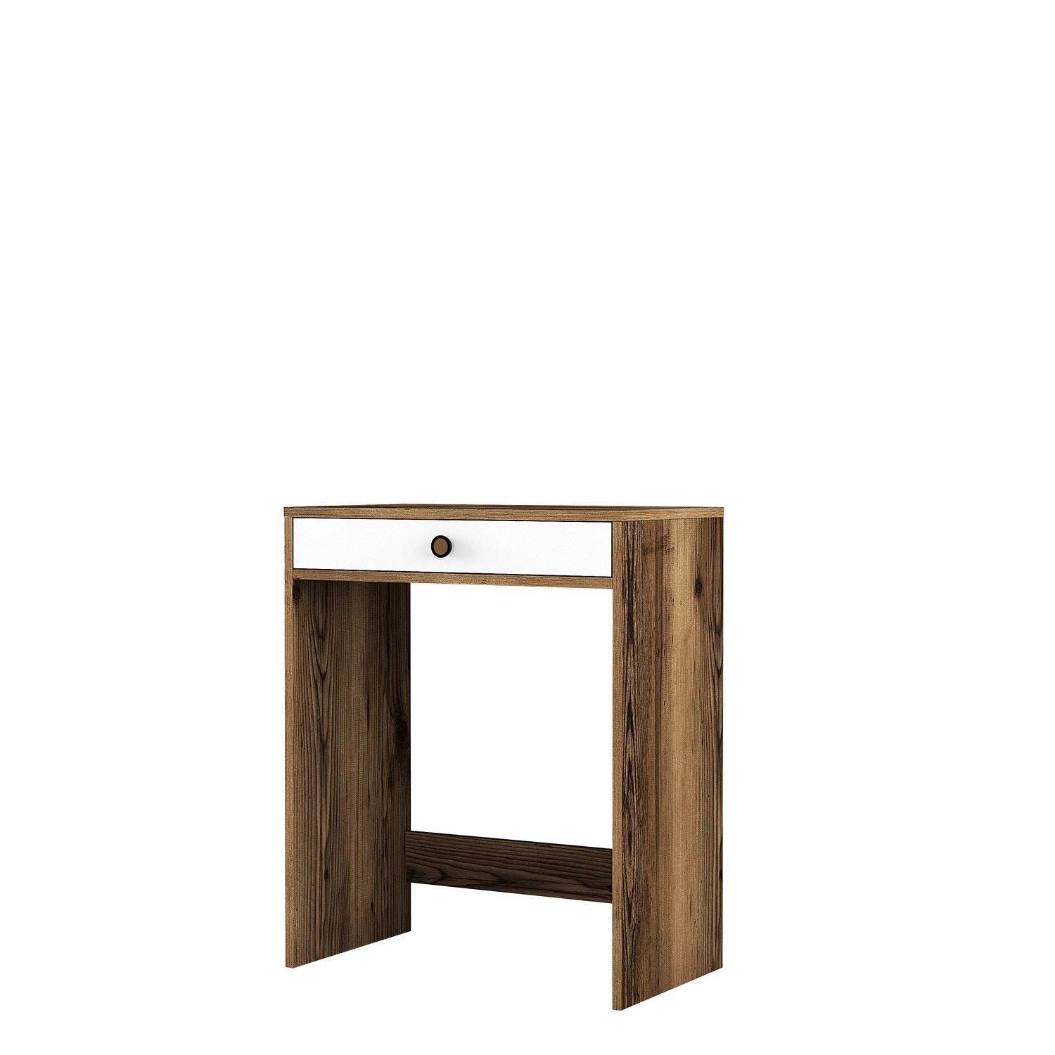 Toucador – 70 cm x 40 cm x 84,7 cm – Nogueira e Branca – Painel de partículas revestido a melamina