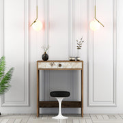 Toucador – 70 cm x 40 cm x 84,7 cm – Nogueira e Branca – Melamina