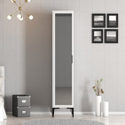 Guarda-roupa – 40 cm x 47,5 cm x 201,4 cm – Branco – Painel de partículas revestido de melamina