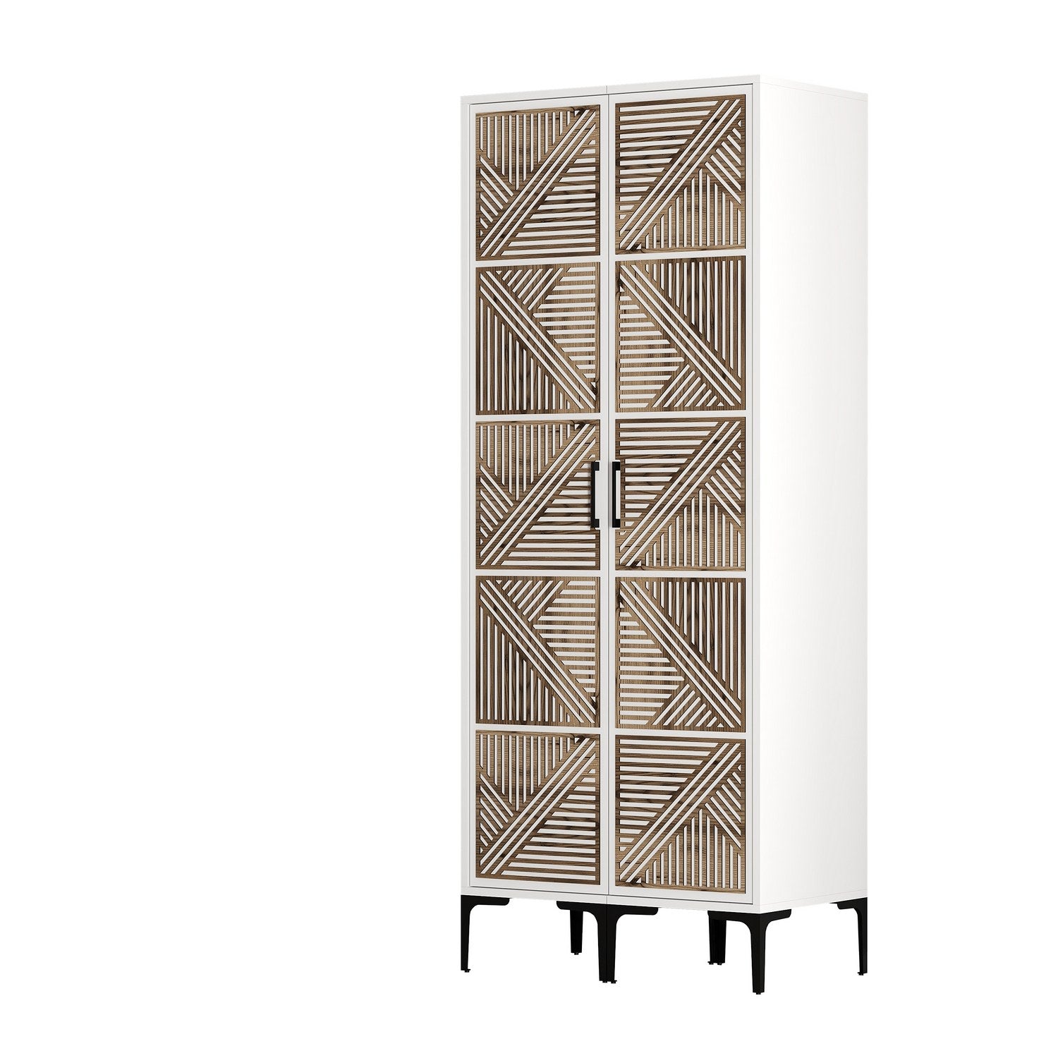 Guarda-roupa – 80 cm x 201,4 cm x 47,5 cm – Branco – Painel de partículas revestido a melamina