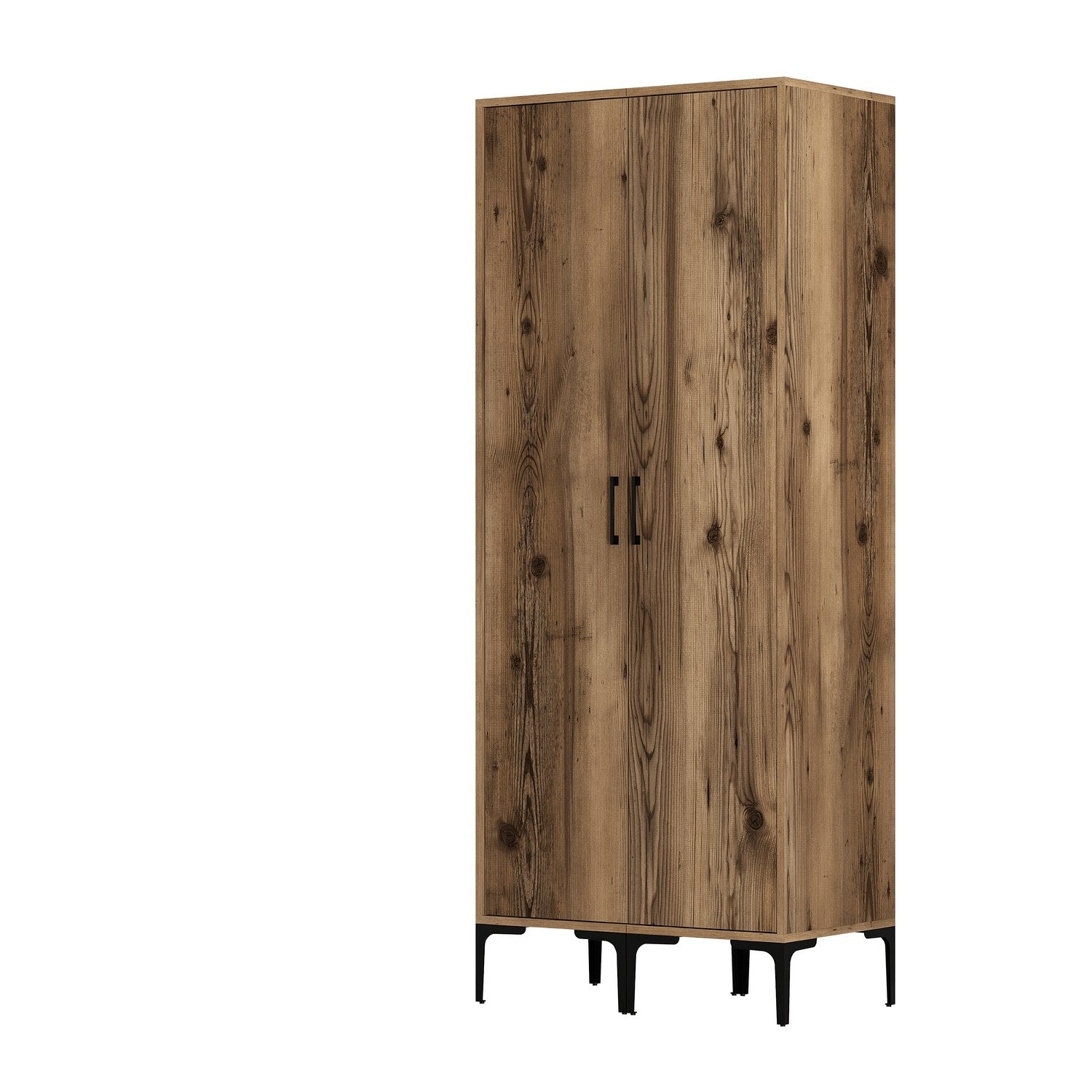 Guarda-roupa em nogueira – 80 cm x 201,4 cm x 47,5 cm – melamina