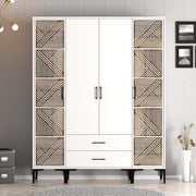 Guarda-roupa – 160 cm x 201,4 cm x 47,5 cm – Branco – Painéis de partículas revestidos a melamina