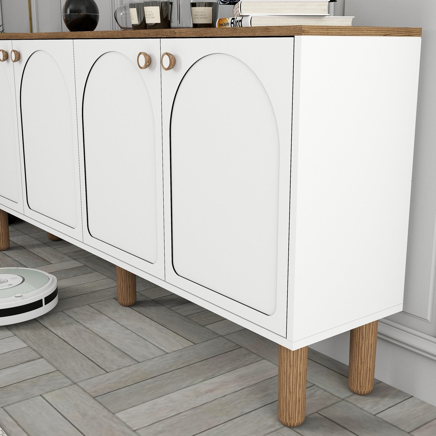 Aparador – 180 cm x 84 cm x 35 cm – Branco – Melamina