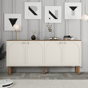 Aparador – 180 cm x 84 cm x 35 cm – creme – painel de partículas revestido a melamina