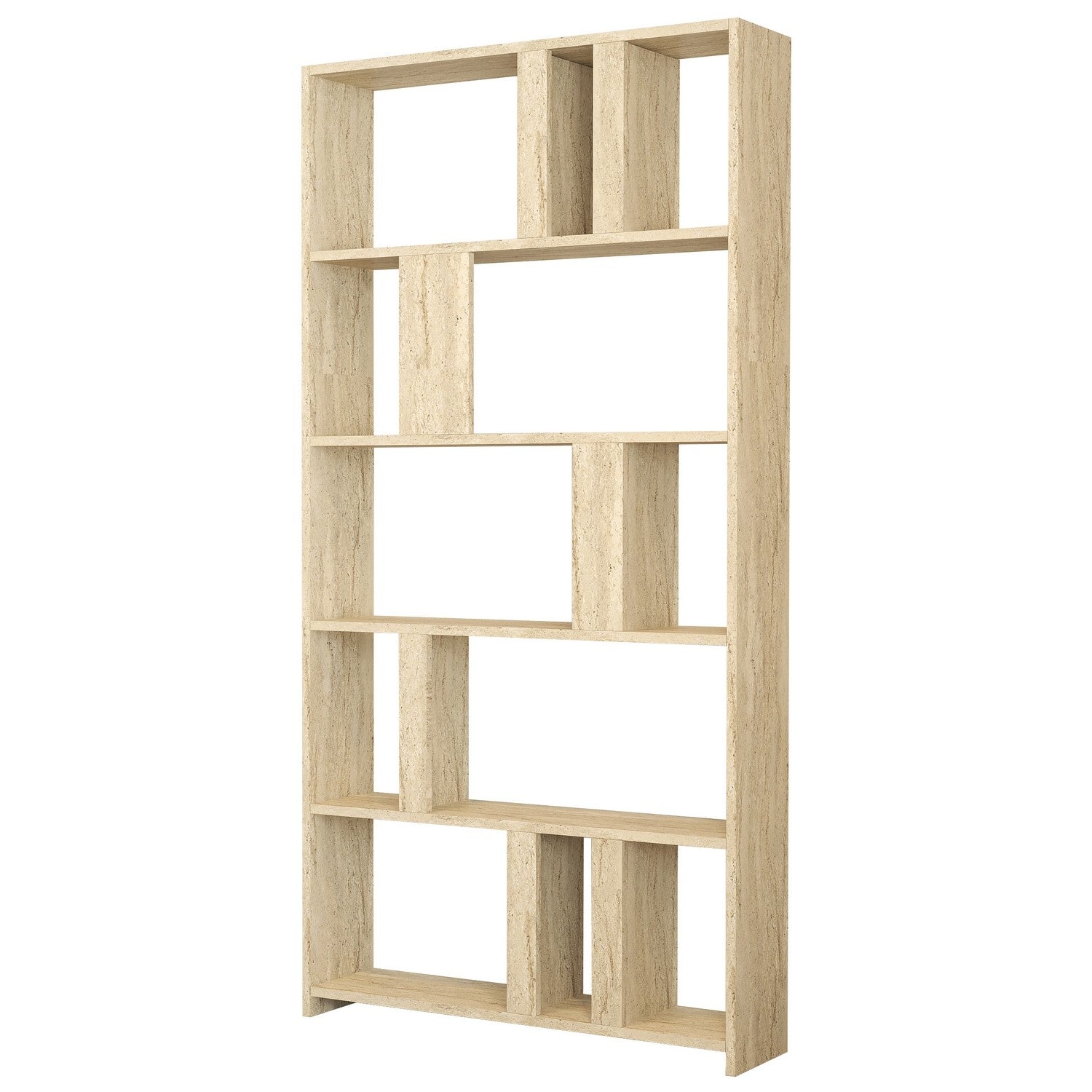 Estante de livros – 90 x 180 x 20 cm – cor travertino – painel de partículas
