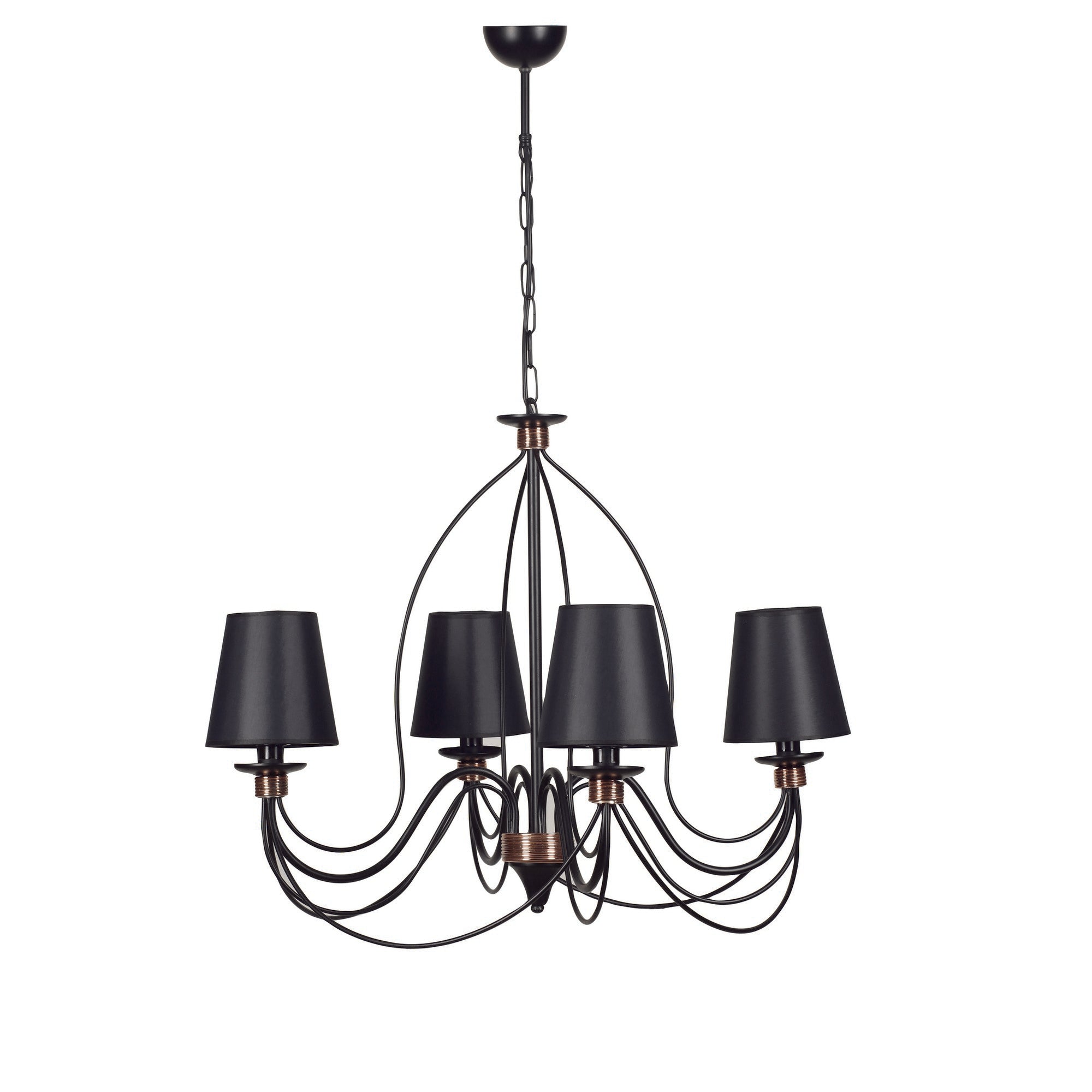 Candeeiro de Teto - 60 cm - Preto - Metal