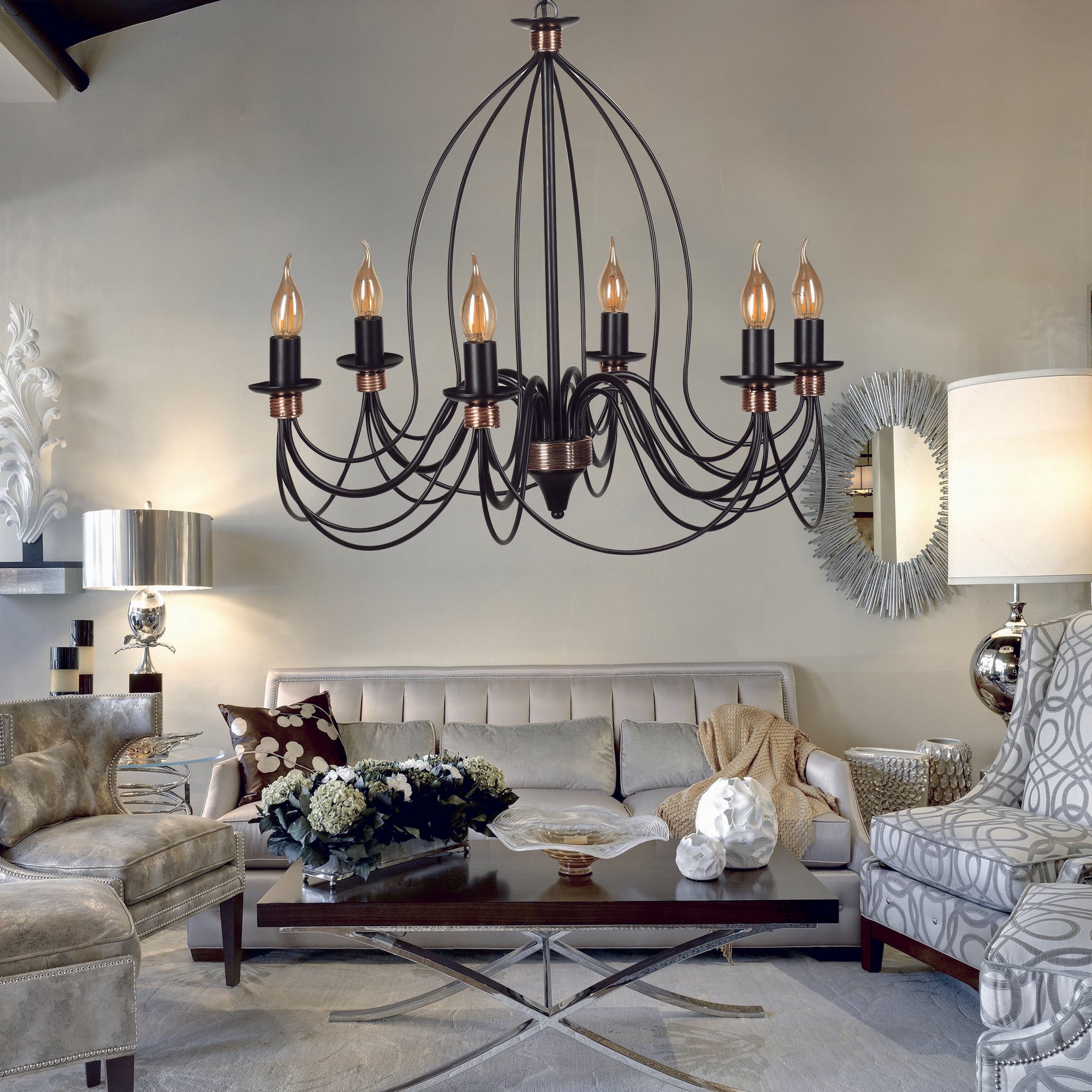 Candeeiro de Teto – 60 cm – Multicolorido – Metal