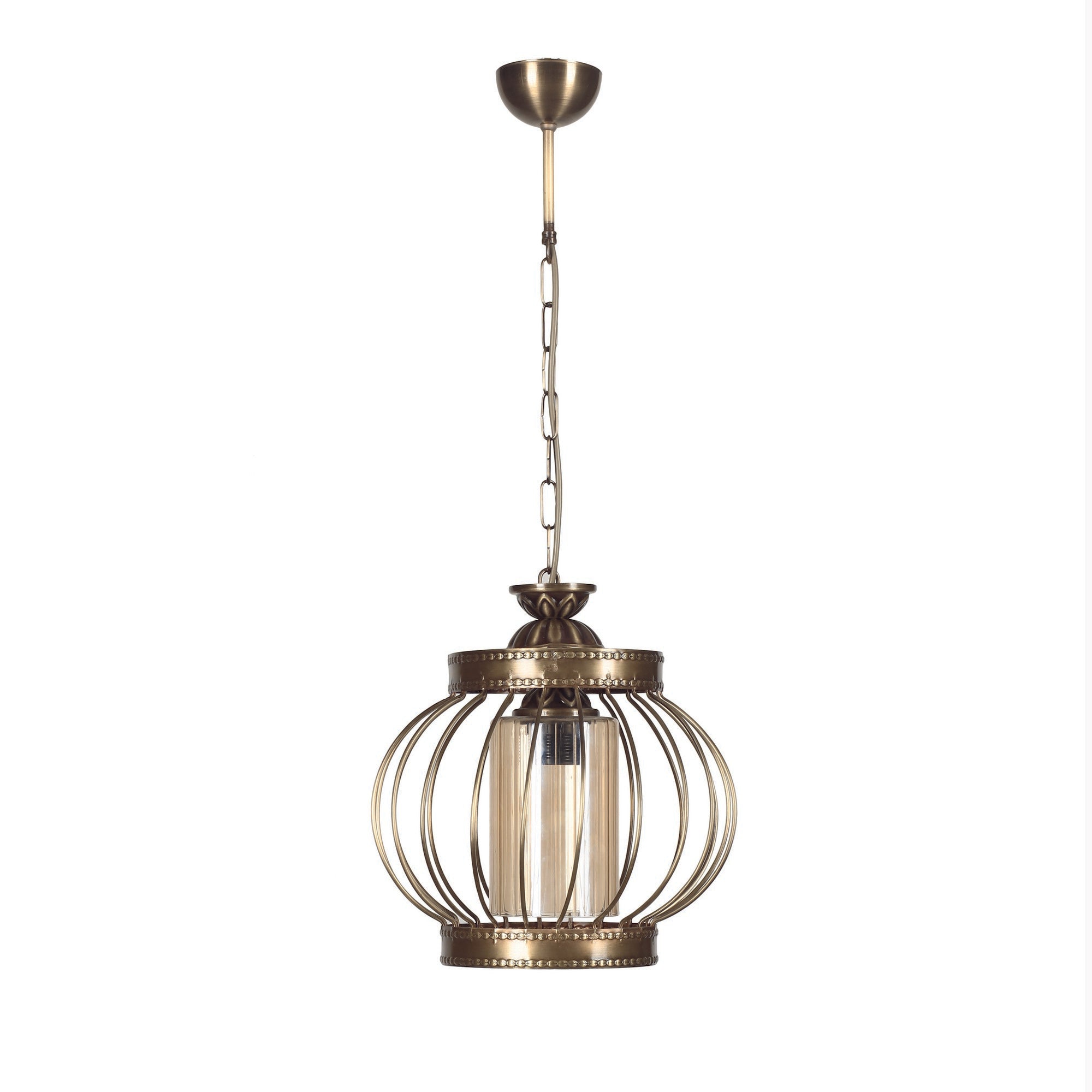 Candeeiro de Teto – 60 cm – Multicolorido – Metal e vidro