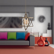 Candeeiro de Teto – 70 cm altura – Multicolorido – Metal e vidro