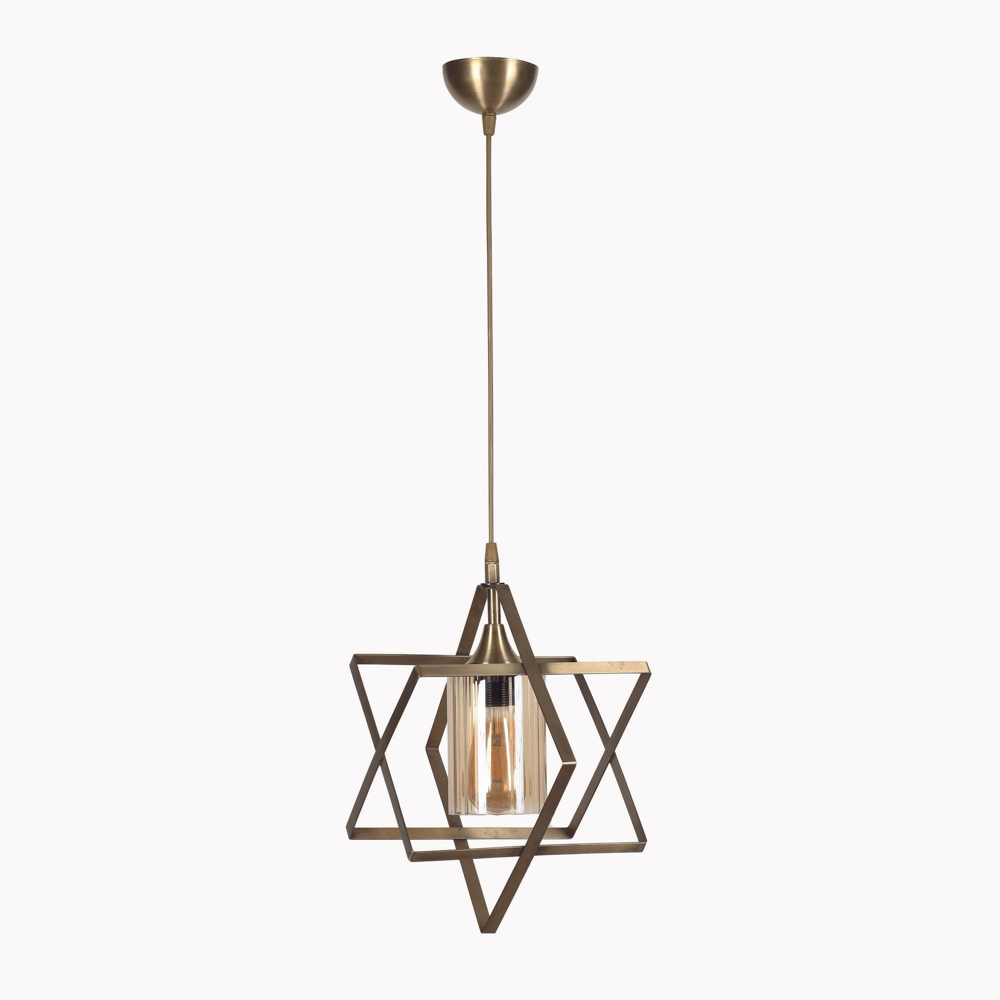 Candeeiro de Teto – 70 cm altura – Multicolorido – Metal e vidro