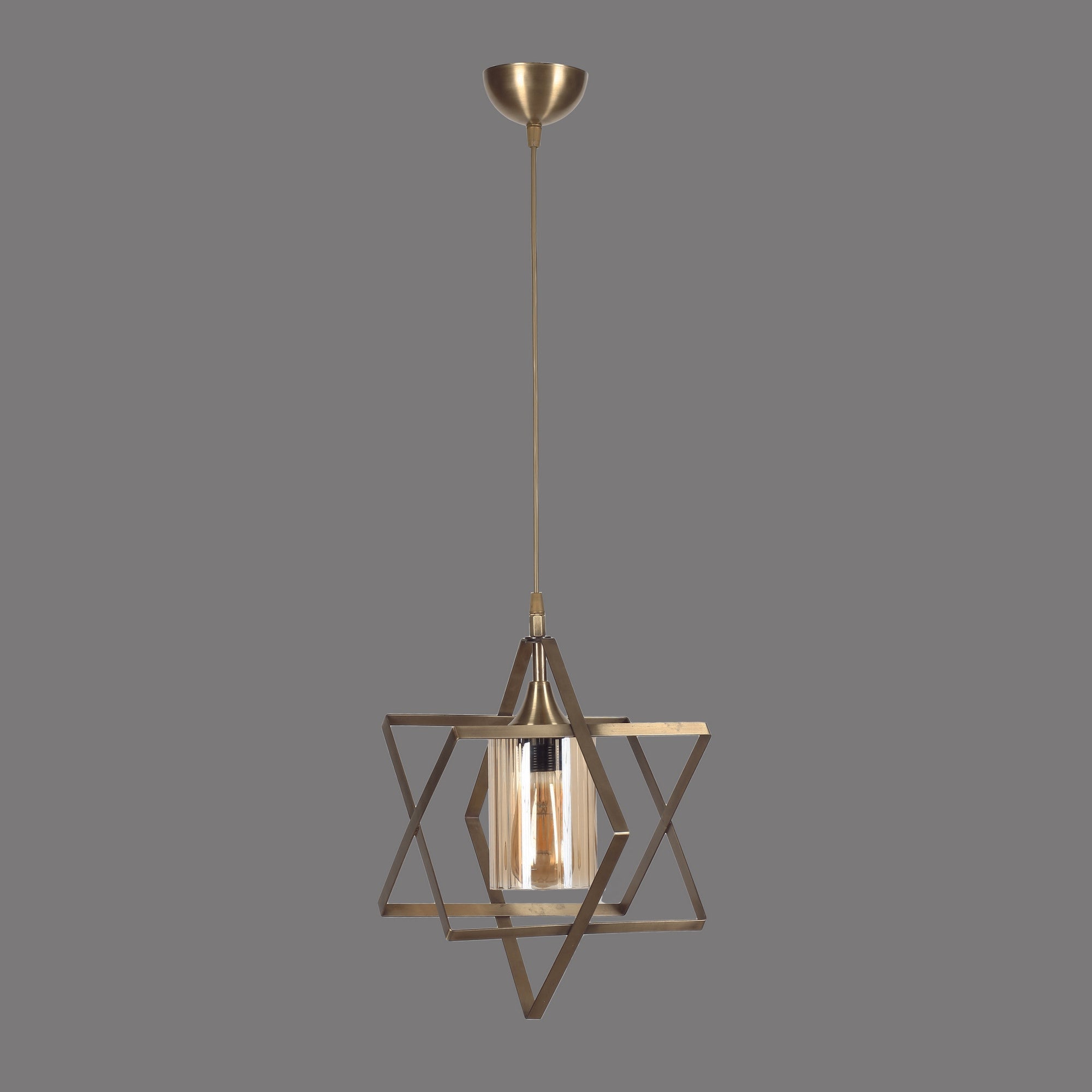 Candeeiro de Teto – 70 cm altura – Multicolorido – Metal e vidro